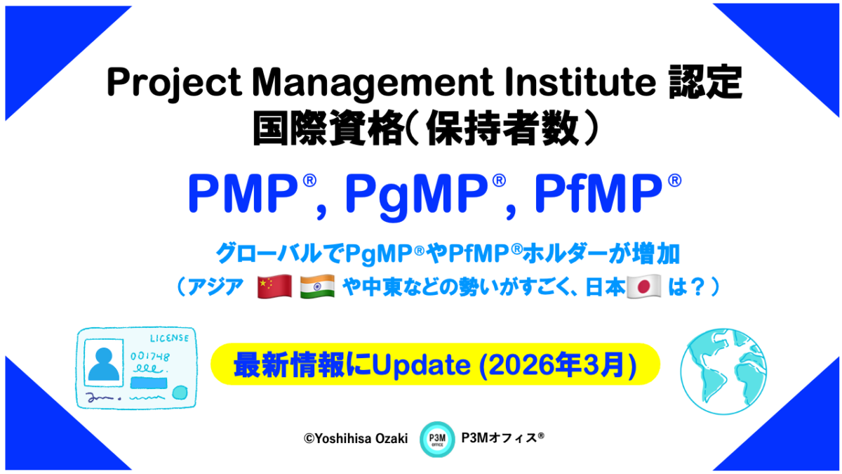 PMI認定国際資格の保持者数（2026年3月Update）